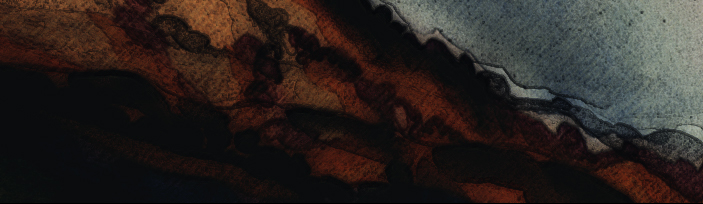 portion of the artwork for Simon Perchik's poems