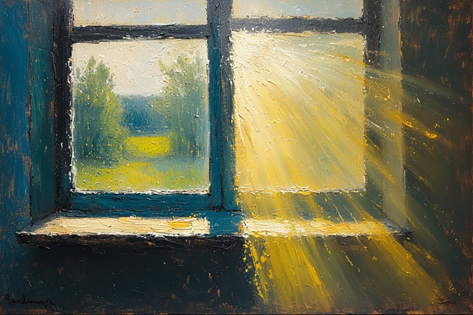 artwork for Michael T. Young's poem Bless Each Devotion