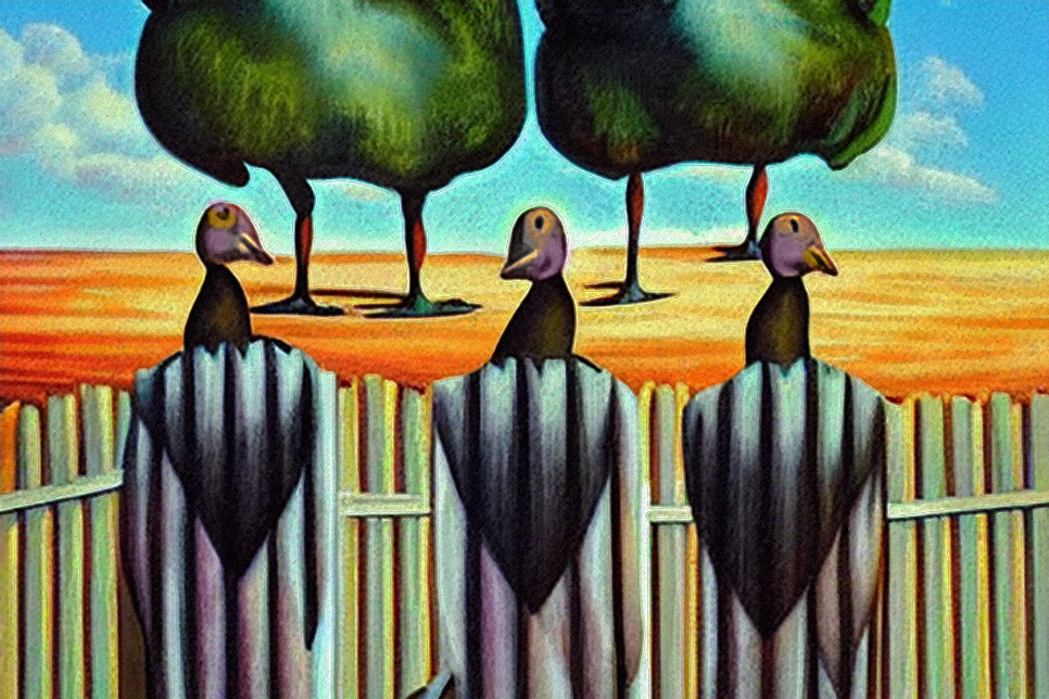 artwork for Peter Krumbach's poem Geese