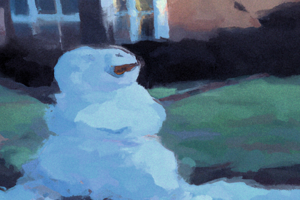 artwork for Joanna Cleary's poem The Snowman