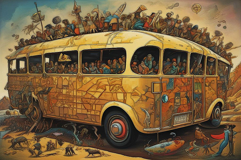 artwork for daniel joseph's short story the shuttle drivers
