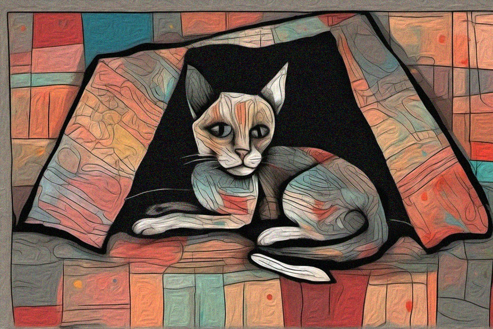 artwork for Grant Frazier's poem On that Stray Cat from 2022